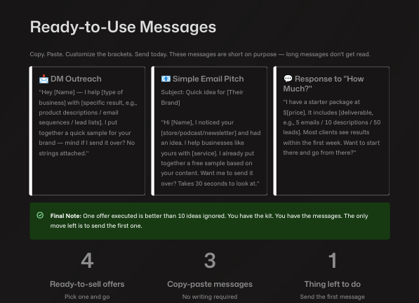 Ready-to-Use Messages
